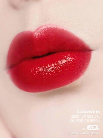 Son Lancôme L'Absolu Rouge 525 Cream French Bisou - Màu Đỏ Thuần Sang Chảnh