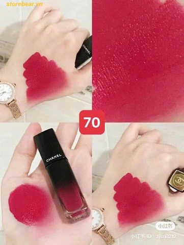 Son Kem Chanel Rouge Allure Laque Màu 70 - Hồng Mâm Xôi