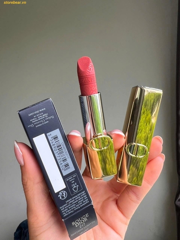 Thỏi Dior Rouge Dior 217 Velvet - Hồng Cam Đất | Limited Edition Golden Case