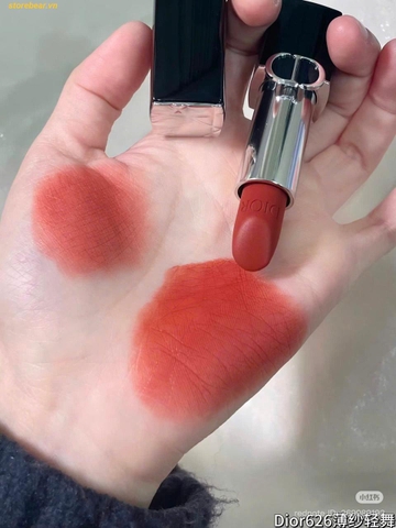 Son Dior Rouge Dior Couture Color Lipstick 626 Mousseline Veil Finish Màu Cam Gạch