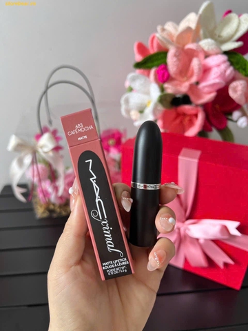 Son Mac Ximal Matte Lipstick 683 Cafe Mocha Matte - Tone Cam Pha Nâu Đất