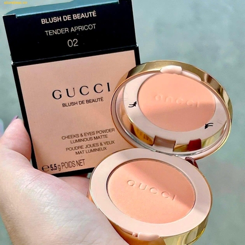 Phấn Má Gucci Blush De Beauté – Tender Apricot 02 Tone Cam Đào