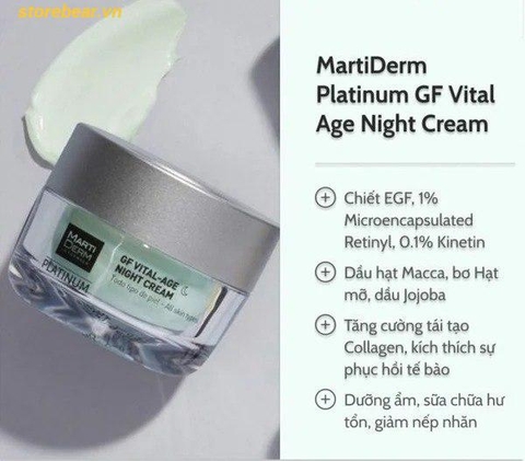 Kem Dưỡng Ẩm Ban Đêm Martiderm Platinum GF Vital Age Night Cream 50ml