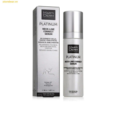 Tinh Chất Hỗ Trợ Làm Săn Chắc & Trẻ Hoá Da Vùng Cổ - MartiDerm Platinum Neck Line Correct Serum 50ml