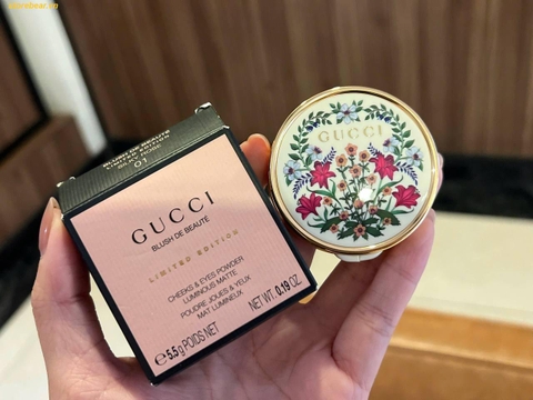 Phấn Má Hồng Gucci Blush De Beauté Limited Edition Cheeks & Eyes Powder 01 Silky Rose Hồng
