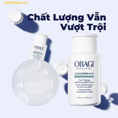 Toner Hỗ Trợ Giảm Mụn Nhờn BHA Obagi Clenziderm MD Pore Therapy 2% 148ml