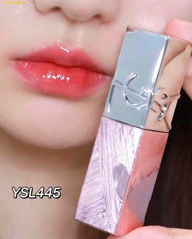 Son Dưỡng YSL The Inks Vinyl Cream Limited 445 Ring Me Pink Màu Hồng Đào