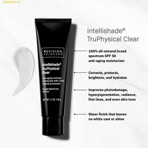 Kem Dưỡng Ẩm Chống Lão Hóa Revision Skincare Intellishade TruPhysical Clear 48g  - Tuýp 48g