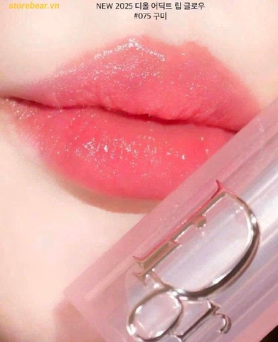 Son Dior Addict Lip Glow Màu 075 Gummy Cam Đào Bản 2025 - Fullbox