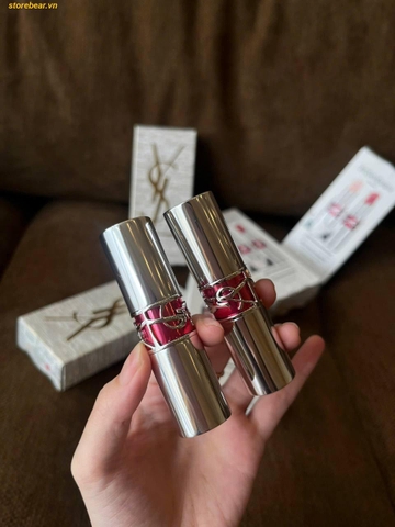 Set Son Dưỡng YSL Loveshine Candy Glaze Màu 02 Hồng Nude + Màu 15 Cam Nude Đất