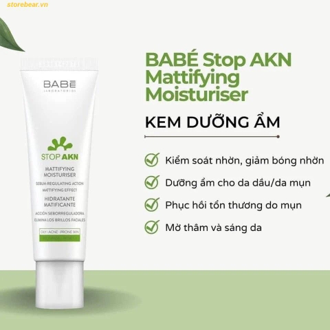 Kem Dưỡng Babe Stop AKN Mattifying Moisturiser 50ml