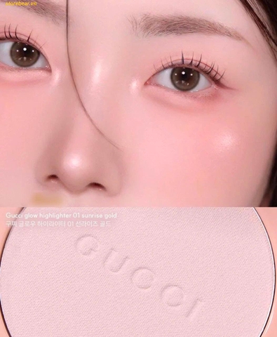 Phấn Highlight Gucci 𝐆𝐥𝐨𝐰 𝐏𝐨𝐰𝐝𝐞𝐫 𝐆𝐞𝐥 𝐇𝐢𝐠𝐡𝐥𝐢𝐠𝐡𝐭𝐞𝐫 01 Sunrise Gold - Soft Champagne