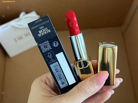 Son Dior Rouge Limited Holiday 2025 — Golden Star Collection 999 Đỏ Thuần