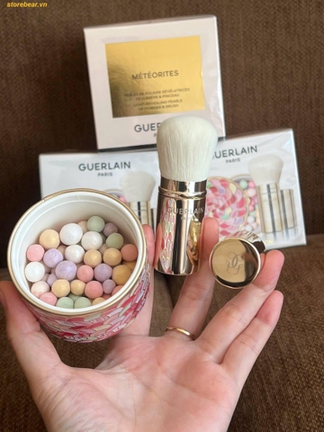 Phấn Phủ Ngọc Trai Guerlain Meteorites Duo 02 Cool Rose Kèm Cọ