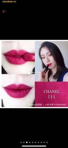 Son CHANEL Rouge Allure Velvet Extreme 114 Màu đỏ raspberry
