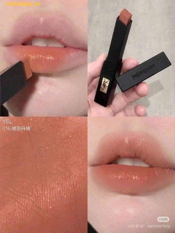 Son YSL The Slim Velvet Radical 316 - Màu Nâu Cam Đất