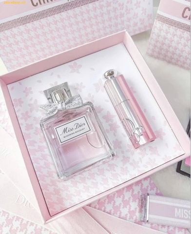 Set Son + Nước Hoa Miss Dior Blooming Bouquet Phiên Bản Giới Hạn Valentine 2025 Fullbox