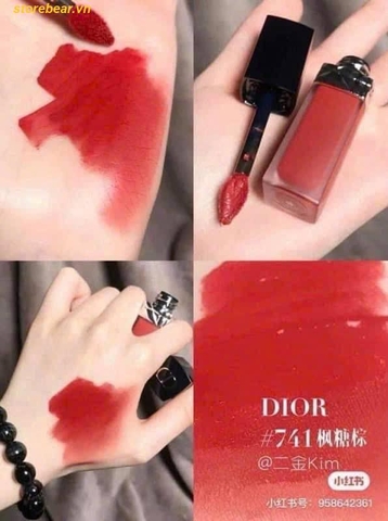 Son kem Dior Forever Liquid 741 màu đỏ cam