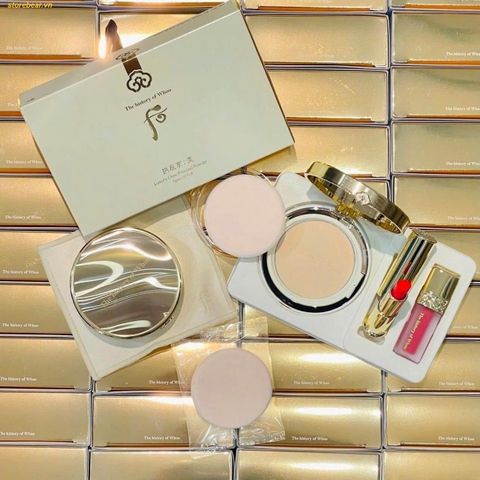 Set Phấn Phủ Whoo Phấn Phủ + Son Kem + Son Dưỡng