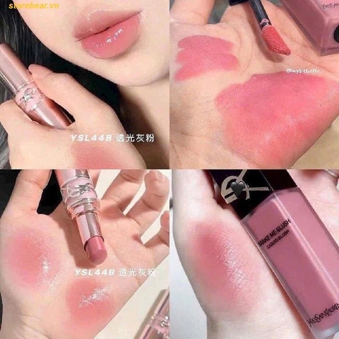 Set Son YSL The Holiday Look 2-Piece Gift Set Son dưỡng + Phấn má hồng