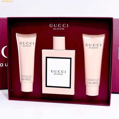 Set Nước Hoa GUCCI Bloom EDP (Nước hoa, sữa tắm, lotion)