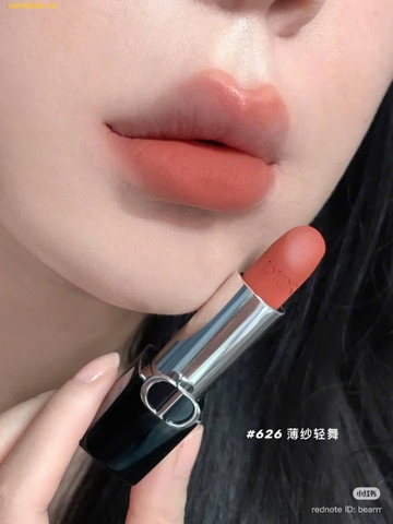 Son Dior Rouge Dior Couture Color Lipstick 626 Mousseline Veil Finish Màu Cam Gạch - Fullbox