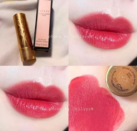 Son Gucci Rouge à Lèvres Satin 202 Agatha Orange Hồng Đất