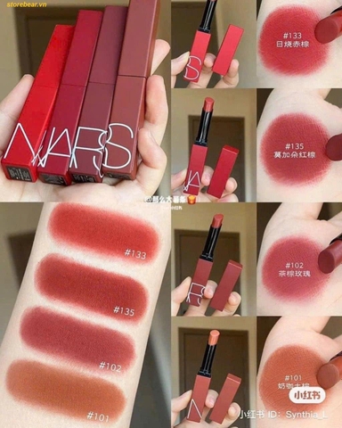 Son Nars PowerMatte Lipstick Ultra Mat Màu 101 No Angel cam gạch
