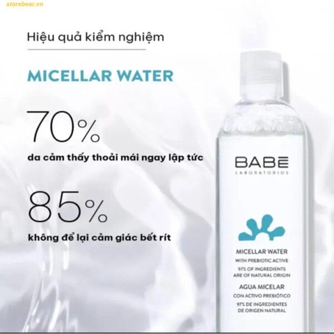 Nước tẩy trang dịu nhẹ Babe Micellar Water 400ml