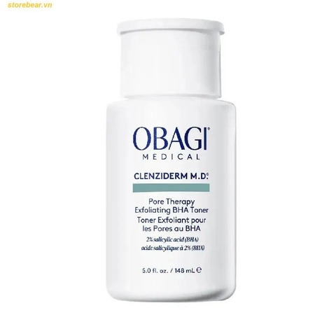 Toner Hỗ Trợ Giảm Mụn Nhờn BHA Obagi Clenziderm MD Pore Therapy 2% 148ml