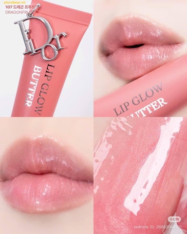 Son Dưỡng Dior Addict Lip Glow Butter 107 Dragonfruit Màu Hồng Hoa Cà