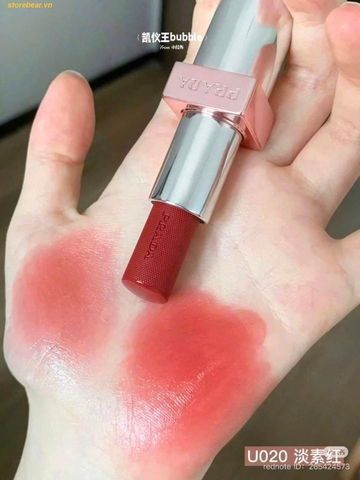 Son PRADA LIGHT Monochrome Lipcolor Balm (Refillable) U020 Rosso Đỏ Hồng