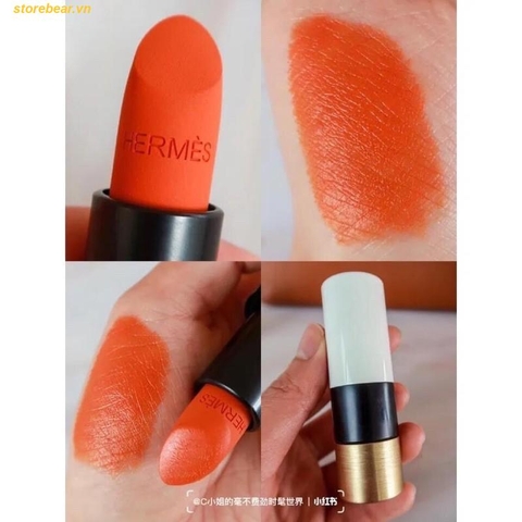 Son Hermès 𝐌𝐚𝐭𝐭𝐞 𝟑𝟑 𝐎𝐫𝐚𝐧𝐠𝐞 𝐁𝐨𝐢𝐭𝐞 Màu Cam tươi