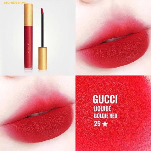 Son Kem Gucci 25 Goldie Red ĐỎ TƯƠI Fullbox