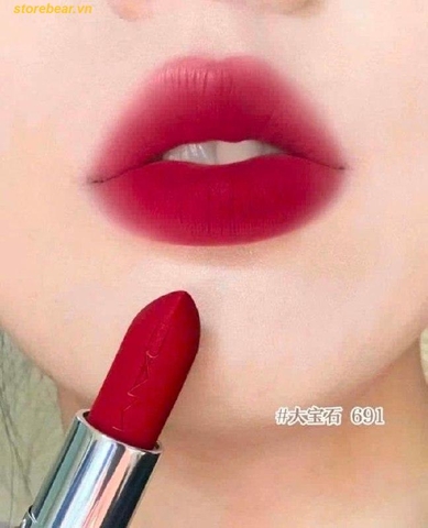 Son MAC Ximal Silky Matte Lipstick 691 Ruby Woo Màu Đỏ Ruby