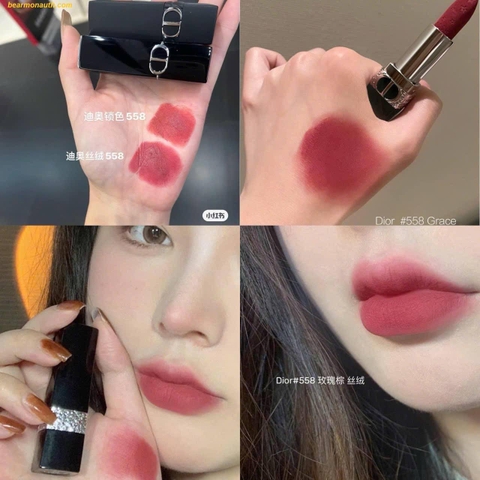 Son Dior Lunar Velvet Finish Màu 558 Grace Hồng NÂU Đỏ – Velvet Finish