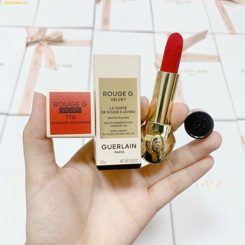 Son Guerlain Rouge G Velvet Lipstick Refill 770 Le Rouge Grenadine Màu Đỏ Hồng