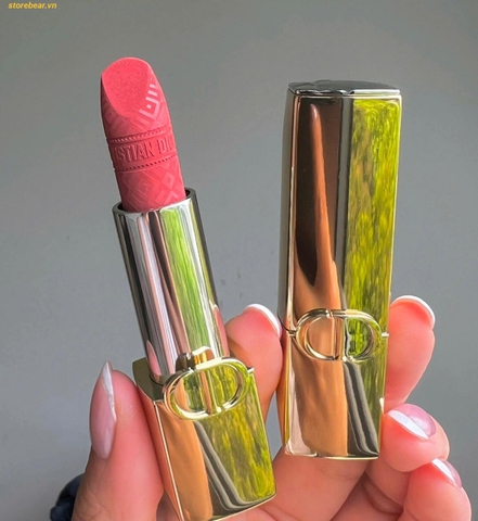 Thỏi Dior Rouge Dior 217 Velvet - Hồng Cam Đất | Limited Edition Golden Case