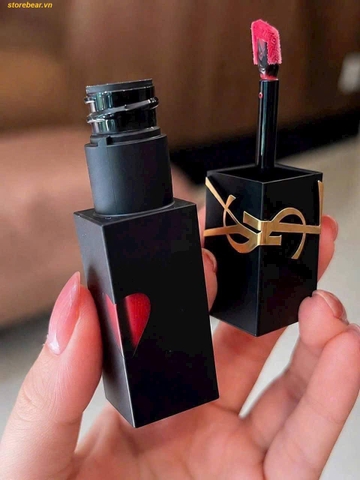 Son Kem YSL The Inks Vinyl Blur 236 Ruby Attraction Màu Hồng đỏ ruby