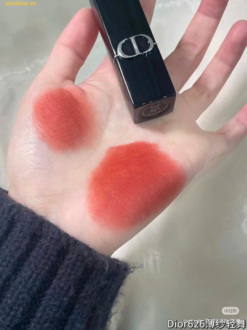 Son Dior Rouge Dior Couture Color Lipstick 626 Mousseline Veil Finish Màu Cam Gạch