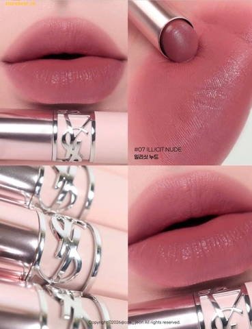 Son Môi Yves Saint Laurent YSL Lovenude Lip Blusher 7 Illicit Nude - Hồng Nâu
