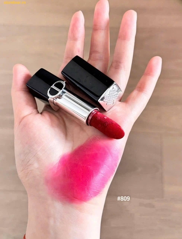 Son Dior Rouge Dior Couture Lipstick Velvet Limited Edition New Years 2026 Màu 809 Red Forever Hồng Đỏ