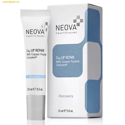 Kem Dưỡng Môi Hỗ Trợ Giảm Thâm, Xoá Nhăn Neova CU3 Lip Repair Copper Peptide Complex 15ml