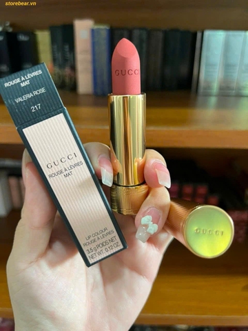 Son Gucci Rouge À Lèvres Mat 217 Valeria Rose - Fullbox