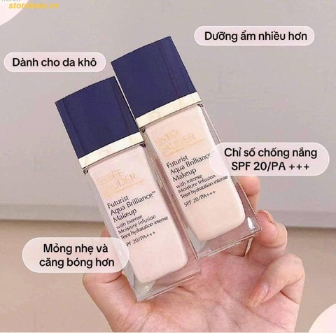 KEM NỀN ESTEE LAUDER FUTURIST AQUA BRILLIANCE TONE 1C0 SÁNG TRẮNG HỒNG TONE LẠNH