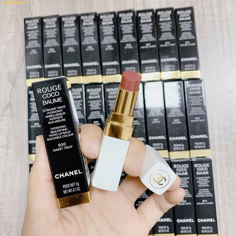 Son Dưỡng Chanel Rouge Coco Baume 930 Sweet Treat Màu Hồng Đất Fullbox