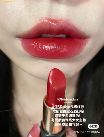 Son Bobbi Brown Luxe Lipstick - Màu 808 Ruby Fullbox Đỏ Ruby