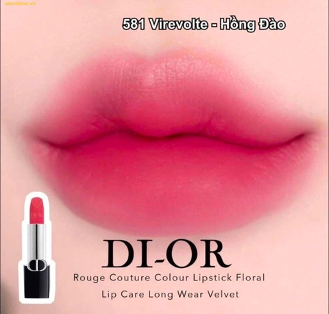Son Rouge Dior Couture Colour 581 Virevolte Velvet Hồng Đào
