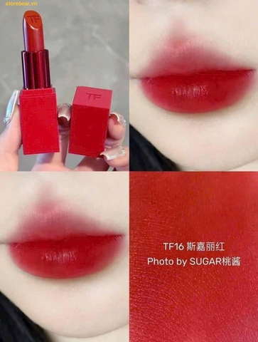 Son Lì Tom Ford TF Lip Color Matte Limited Edition 16 Scarlet Rouge Màu Đỏ Thuần - Fullbox