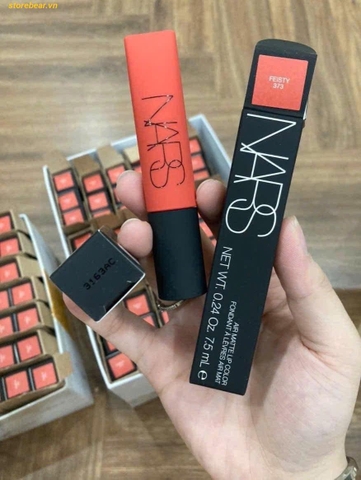 Son Kem Nars Air Matte Lip Color 373 Feisty - Màu Cam Hồng Đào San Hô - fullbox
